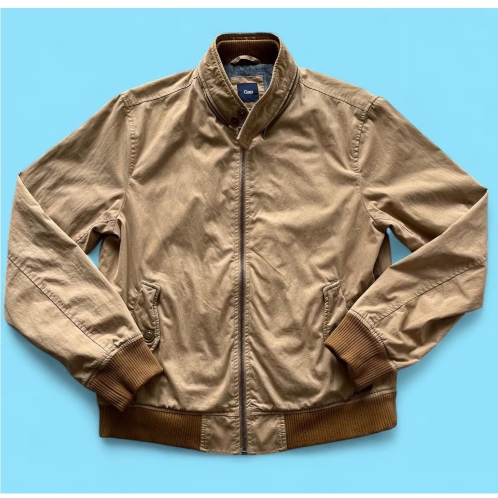 Gap 2009 Euc Light Brown Bomber Jacket For Men - image 1